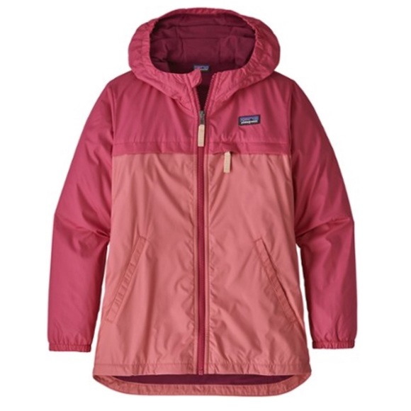 Patagonia Girls Quartzsite Jacket Hooded Pink Size Large 12 Outdoor Lightweight - Picture 6 of 16